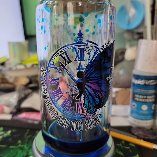 # 16 oz glass drip tumbler You Matter