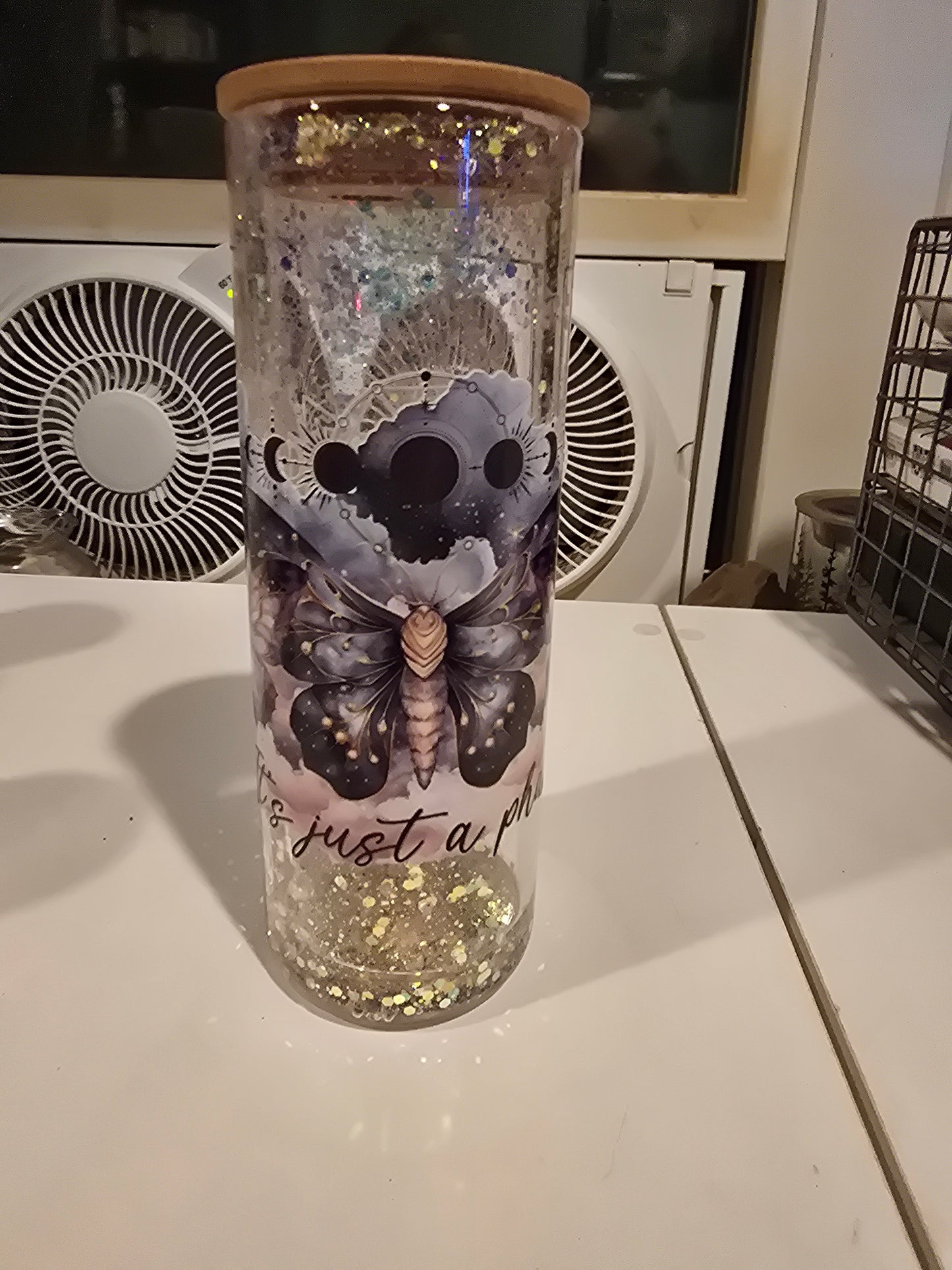 # 20 oz glass snowglobe Just A Phase